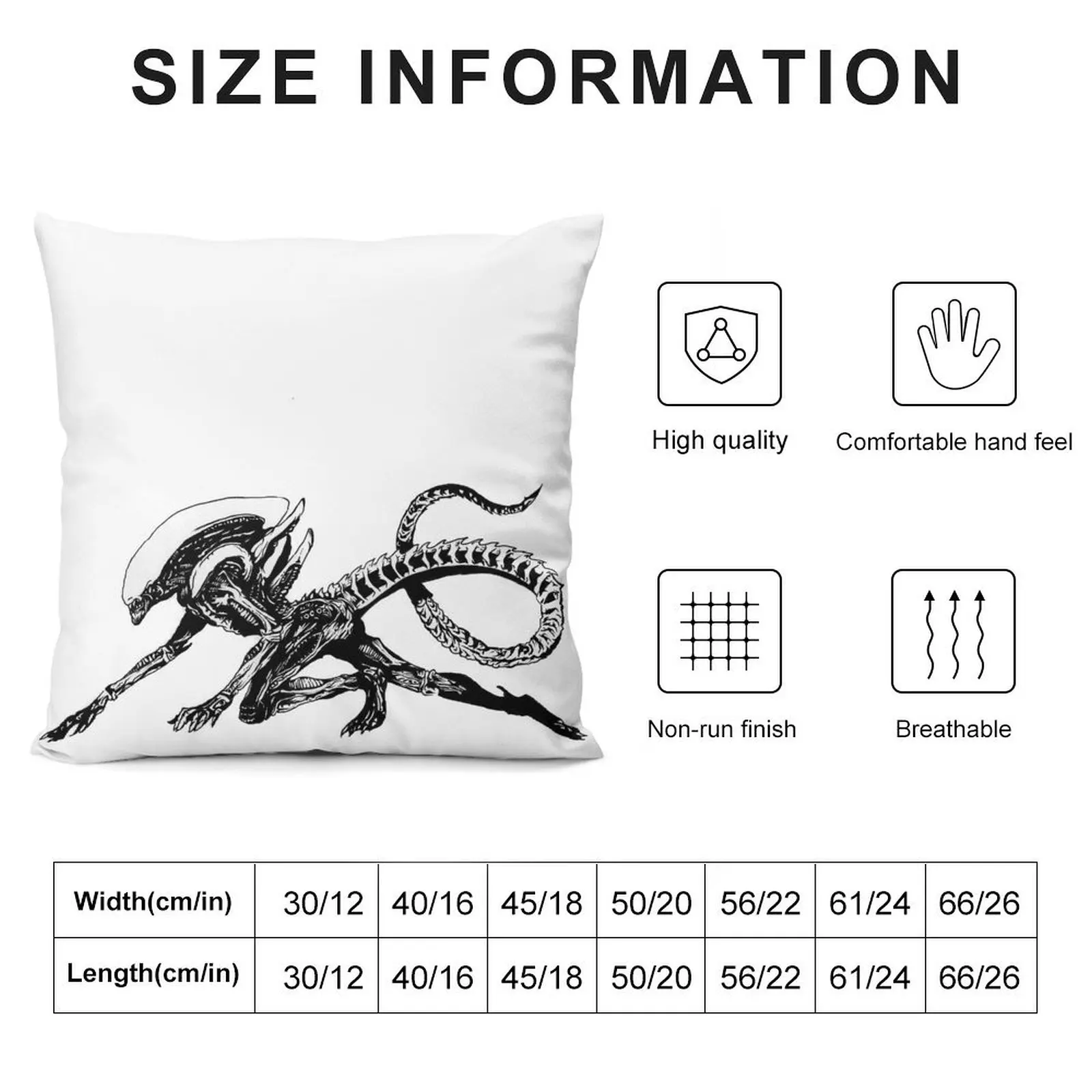 Xenomorph Alien Movie Throw Pillow Pillowcase luxury decor New year Cushions For Children pillow