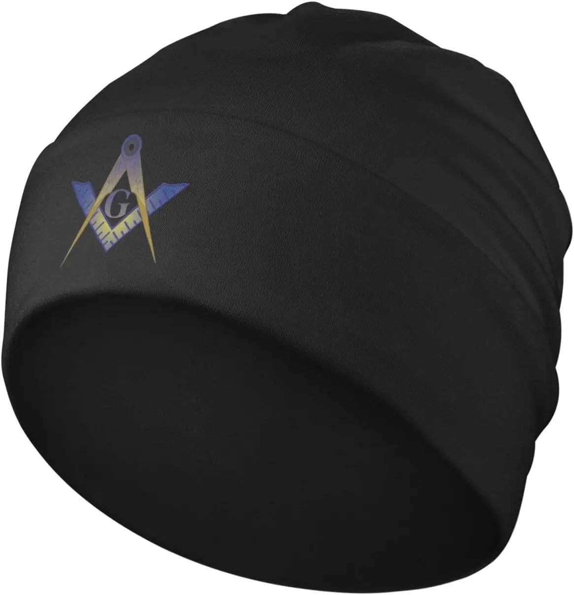 Masonic Black Beanie Hat for Men Women Baggy Skull Cap Winter Ski Knit Cap Summer Thin Sleeping Headwear Hedging Hat