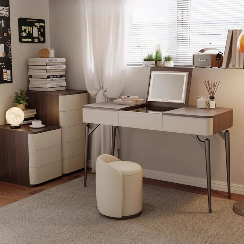 

Light Luxury Solid Wood Board Makeup Table Vanity Makeup Desk Dressing Table Makeup Vanity Bedroom Furniture Dresser Toiletries