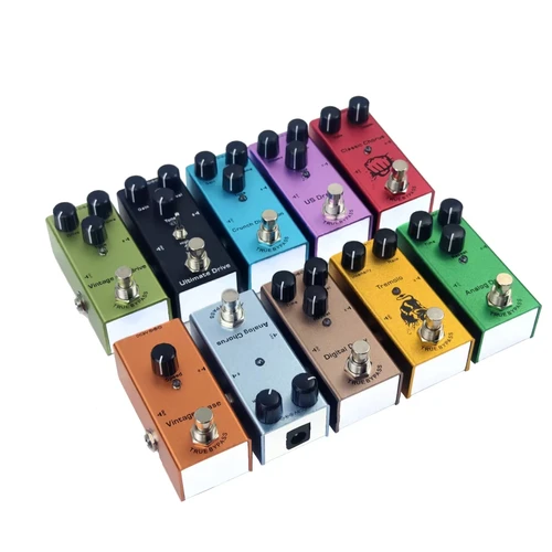 Pedal de guitarra eléctrica: Overdrive/Distorsión/Chorus/Delay/Tremolo/Delay analógico, True Bypass