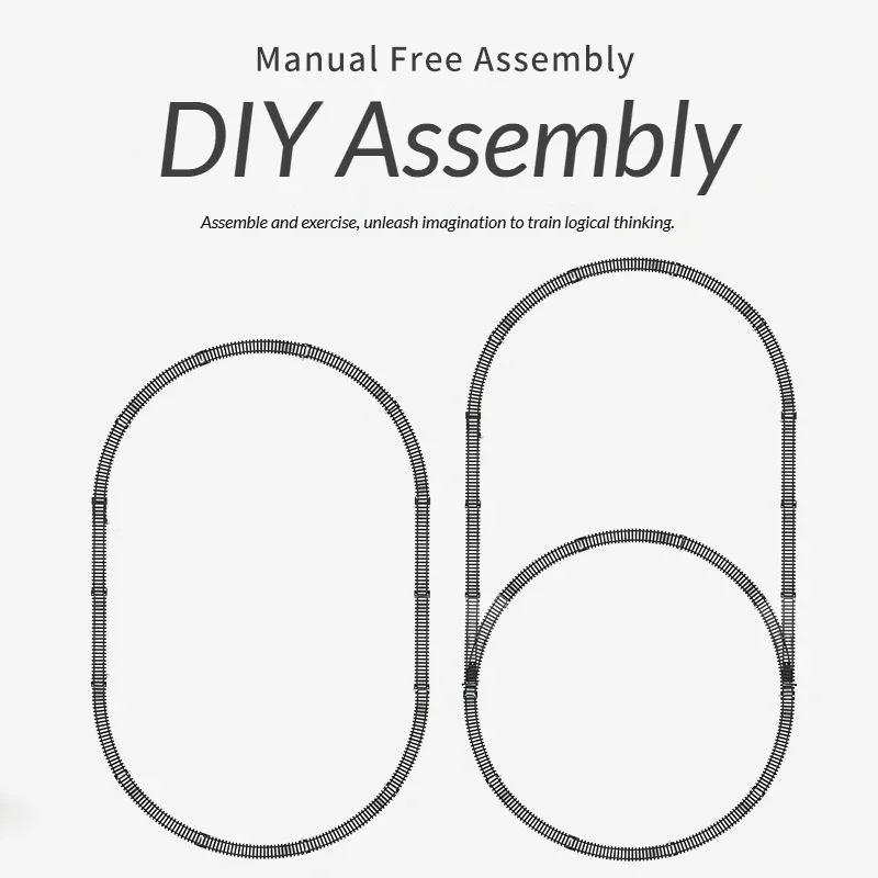 Kids Electric Train Set with Light-Up Tracks, DIY Railway Model Toy Steam Locomotive Sounds, Educational Playset for Boys& Girls