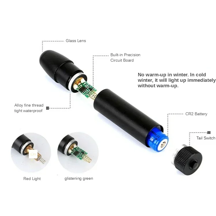 Rechargeable Green Laser Sight Airsoft Ar15 Calibrator Infrared Laser Sight Riflescope Hunting Hunting Accessories Ak 47 Red Dot view 2