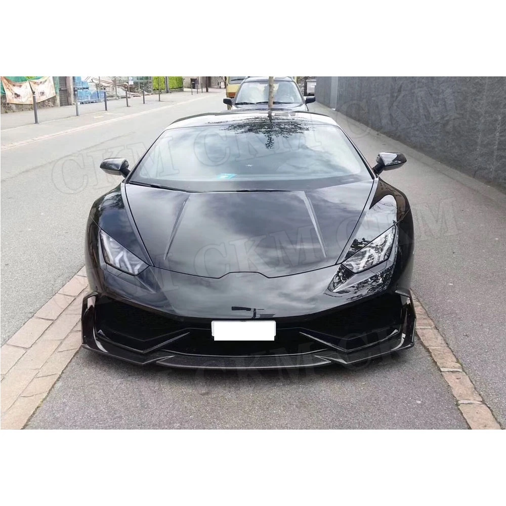 Carbon fiber Front Bumper Lip Side Skirts Rear Diffuser Air Vent Trims Cover Rear Spoiler case For Lamborghini LP610 Body Kits