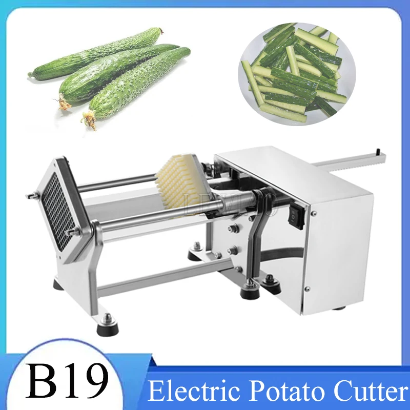 Commercial 60W Low Power Electric Stainless Steel French Fries Machine Potato Slicing Machine Onion Cutting Cucumber Radish