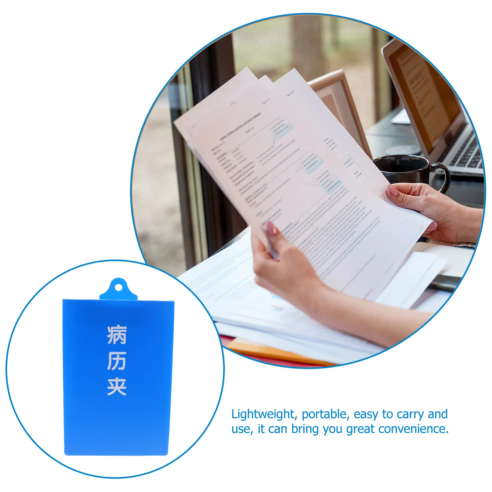 

Nursing Clipboard Practical Design Exquisite Craftsmanship Hard Faced Vertical Board Office Supplies