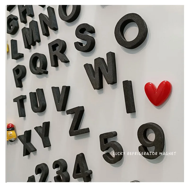 Creative Letter Fridge Fridge Magnet Alphabet Refrigerator Sticker Message Fridge Magnet Black Nordic Home Decoration Interesti