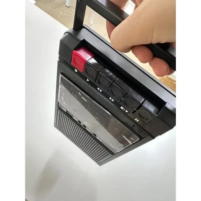 Multifunctional Portable Cassette Player Support USB Play, Built-in Mic & External Audio Recording
