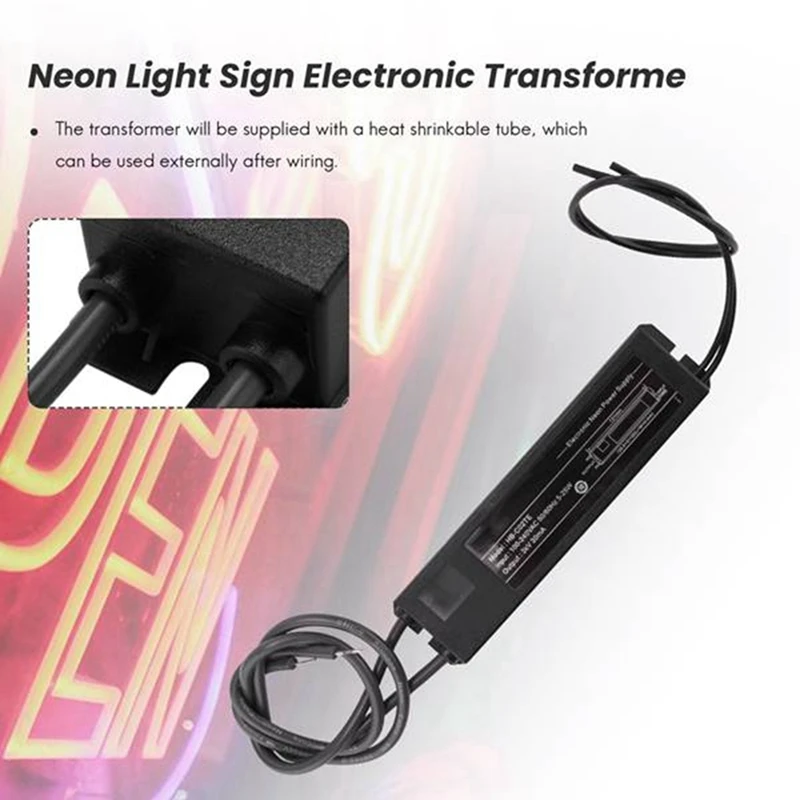 Neon Light Transformer Sign Electronic Transformer Supply 3KV 30MA 5-25W Fit for Any Sizes of Glass Neon Light Sign-A56M view 6