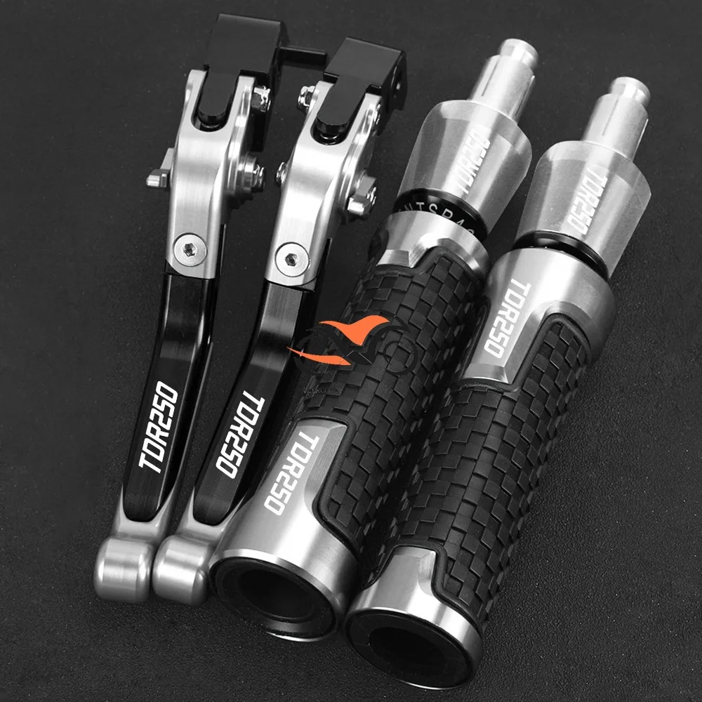 

Motorcycle Adjustable Brake Clutch Levers & 22mm Handlebar grips ends Handle bar For yamaha TDR250 TDR 250 1988-1992 1991 1990