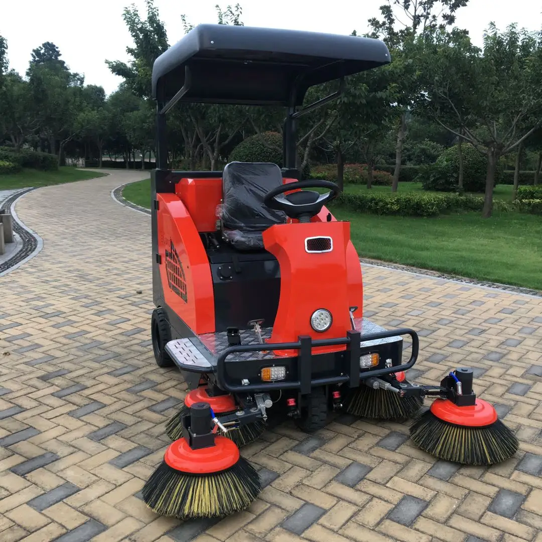 Dual Fan 5-Brush Ride-on Street Sweeper, Industrial Sweeper, Road Electric Cleaning Sweeper, Excluding Freight