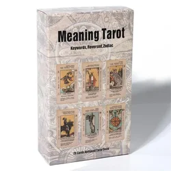 Tarot Card With Meaning On Them Beginner Tarot Keyword Antiqued Tarot Deck Learn Tarot 78 Cards Reversed