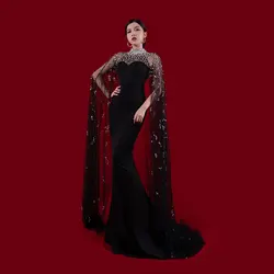 Women Luxury Evening Dress With Floating Sleeves 2024 New Celebrity Banquet Attire Host Long Gown Y11