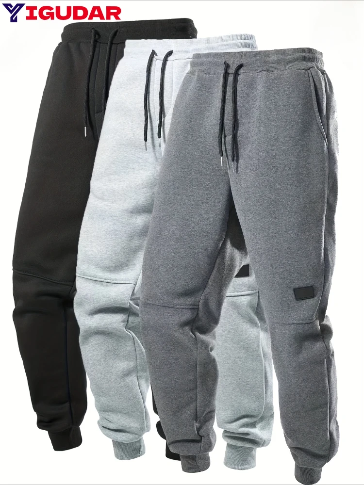 

Men's Casual Solid Color Joggers Men's Drawstring Pants With Pockets For Sport And Casual Wear baggy pants joggers man