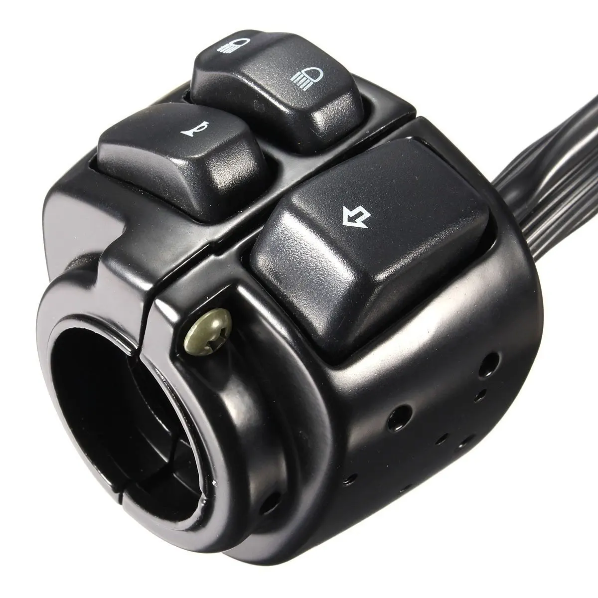 Hot Selling-1 Pair Motorcycle Handlebar Control Lights Switch (25Mm) With Wiring Harness For ,1 Pair Motorcycle Handlebar