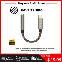 BGVP T01pro Dac Decoding Audio HiFi Earphone Amplifier USB TypeC to 3.5mm 32bit Digital Decoder