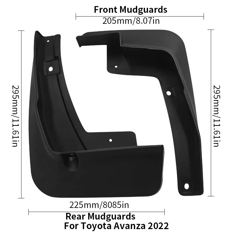 For Toyota Avanza Mud Flaps 2022 2023 Fender Splash Guards MudFlaps Wheels Covers Front Rear Mudguards Auto Car Accessories