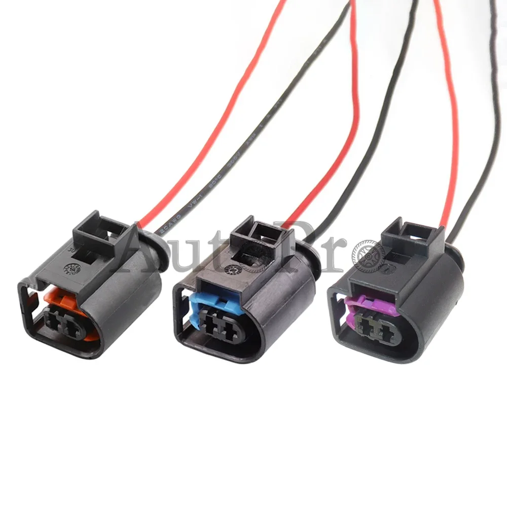 1 Set 2 Hole 4D0971992A 4D0971992B 4D0971992 Car Socket Fuel Injector AC Assembly Plug For Amarok TDI Golf Passat Polo A4 A5 A6