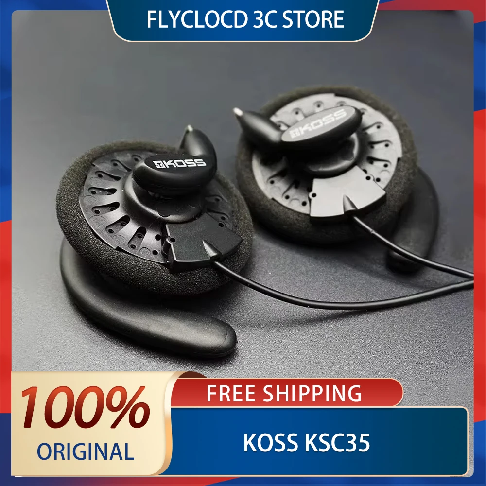 Koss Ksc35 Wired Light Weight Headphone 3.5mm Customized Retro Ear Mount Game Earphones Portable Esports Headphones Outdoor Gift