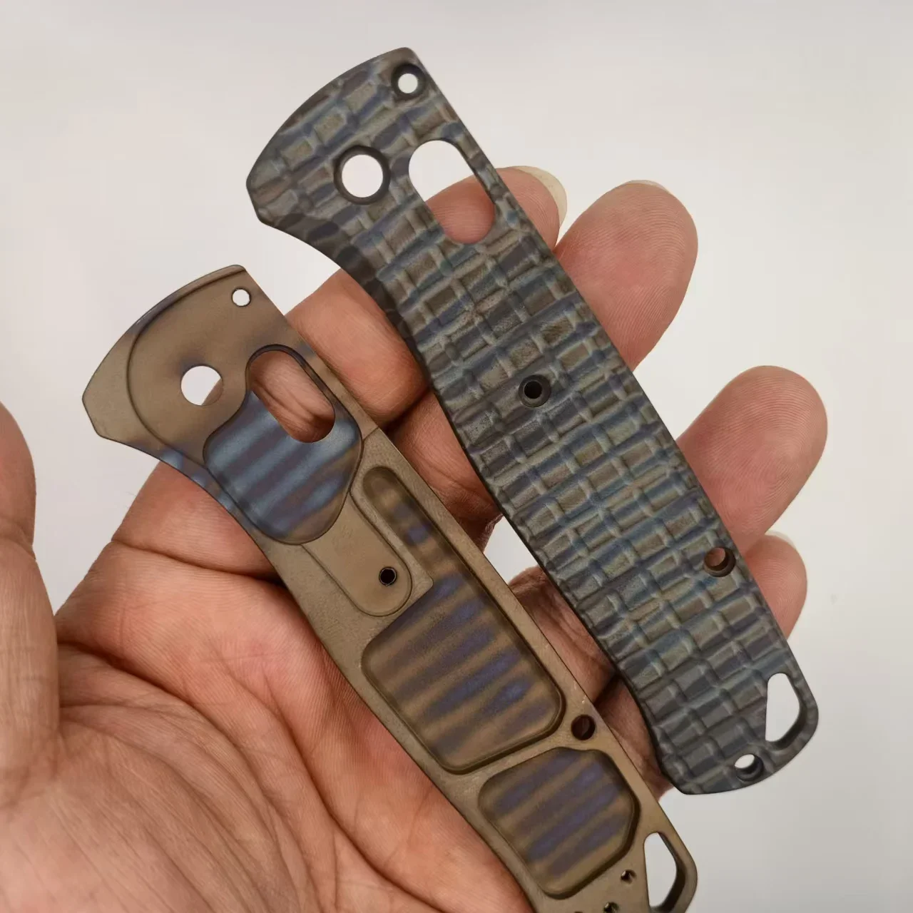

1 Pair Custom MadeTitanium Handle Scales for Benchmade Bugout 535