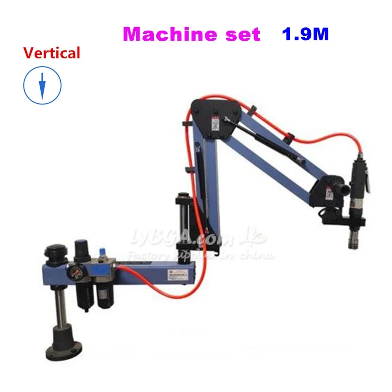 Pneumatic Tapping Machine Long Arm 1.9 Meters M3-M12 M3-M16 M6-M24 Vertical/Universal Metal Cutting Threading Tools Tapper