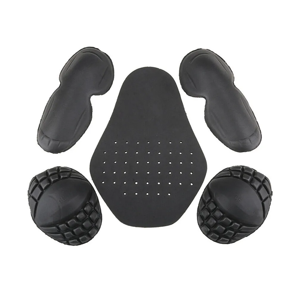 5pcs/set Motorcycle Armor J-acket Insert Back Protector Thicken High elasticity Rider Armor Back Spine Protective Pad