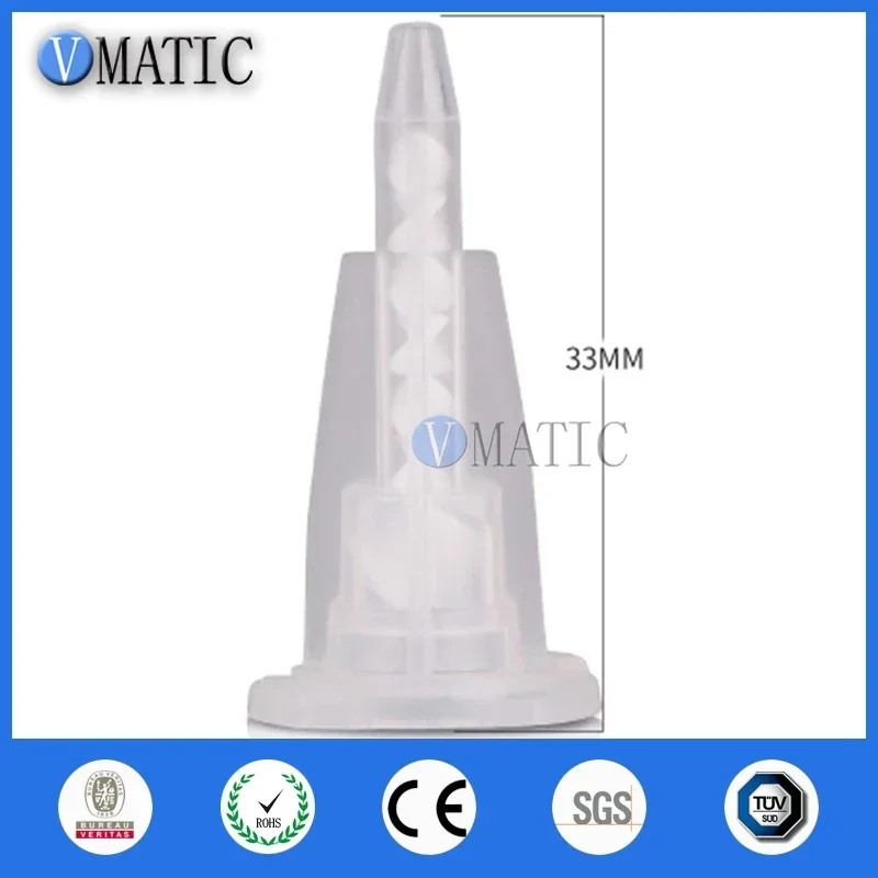 ‌MA3.0-8S Industrial Static Mixer Nozzles | 1:1 AB Epoxy Mixing Tips Bulk 100-Pack POM/PP Material Fast Ship‌