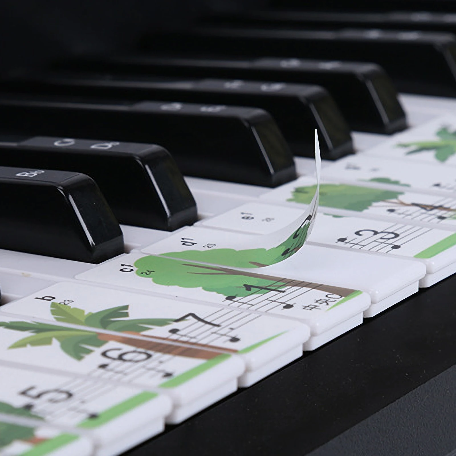 

1Pack Piano Keyboard Decals Premium Quality Waterproof AntiSweat No Fading Easy Application Removal Musical Instrument Accessory