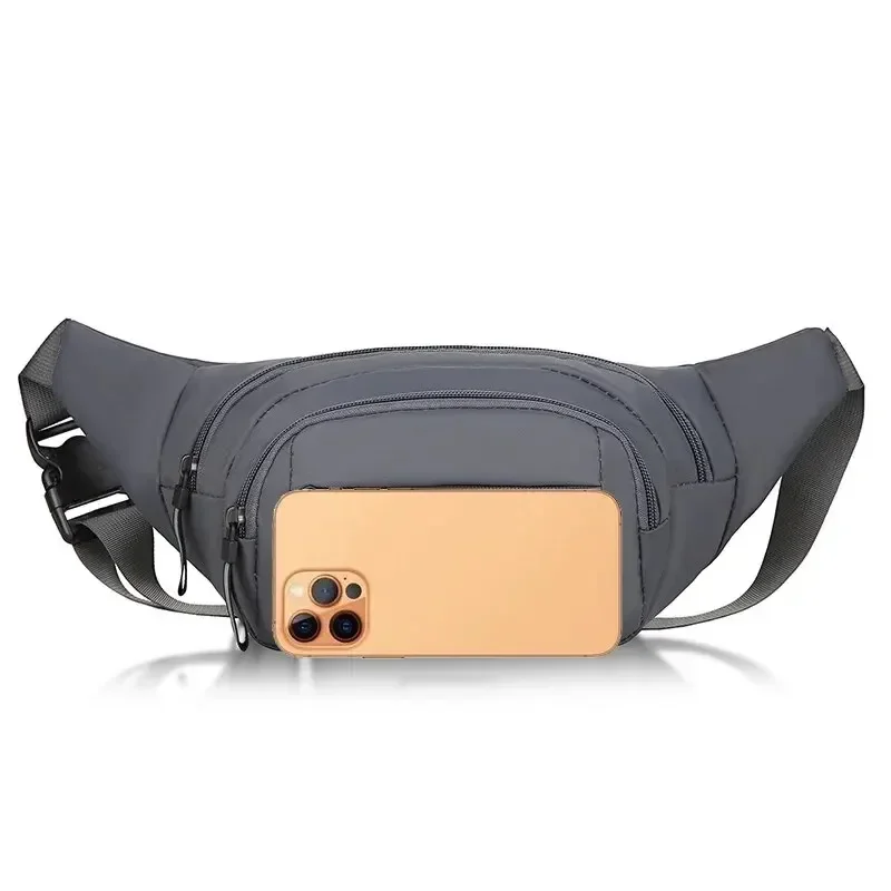 Riñonera de lona antirrobo para hombre, bolsa de cintura ultrafina Invisible para deportes al aire libre, ocio, correr, caja registradora