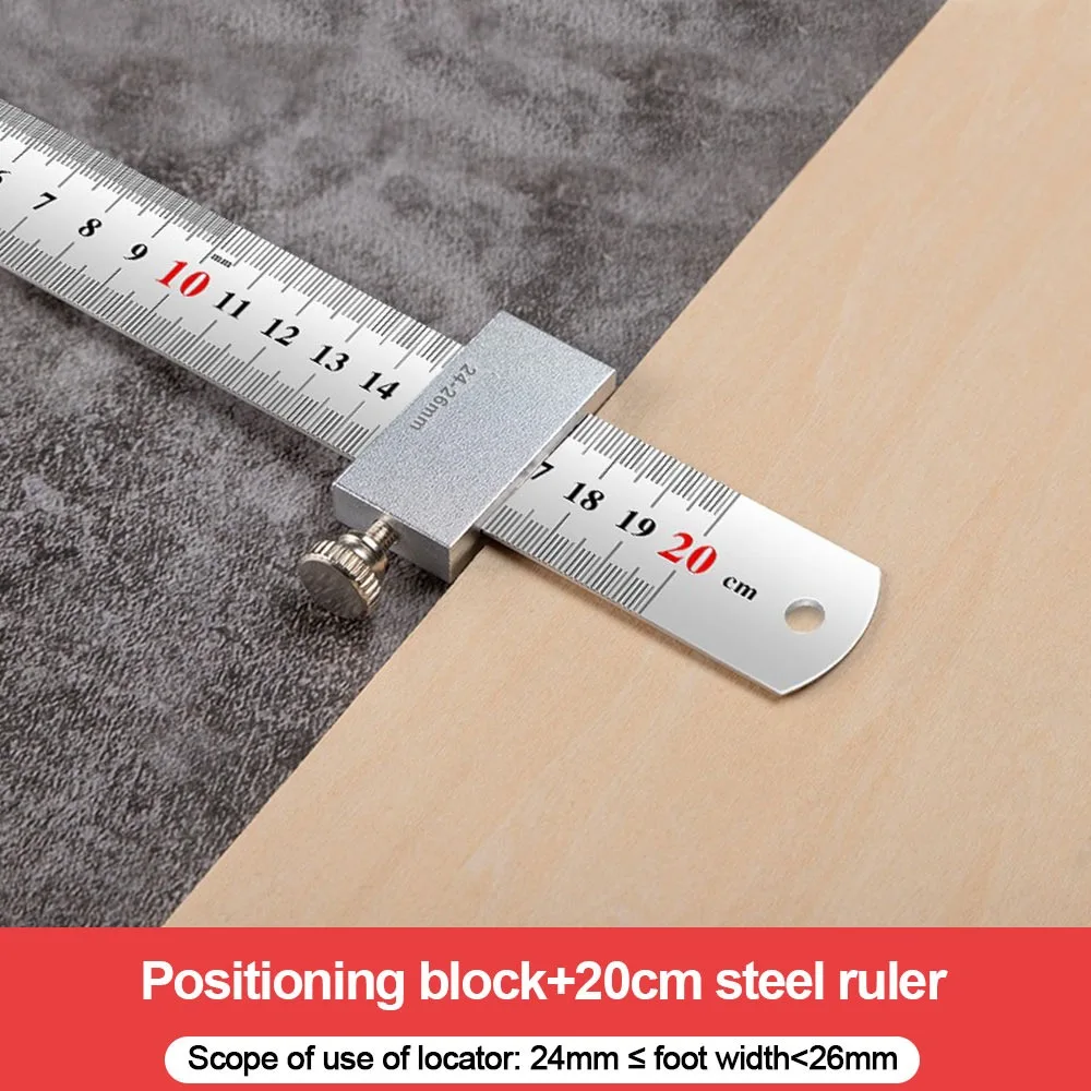 Metal Scribing Ruler Accurate Positioning Clear Scale Marking Gauge Multi-Function Precise Measurement Straight Ruler