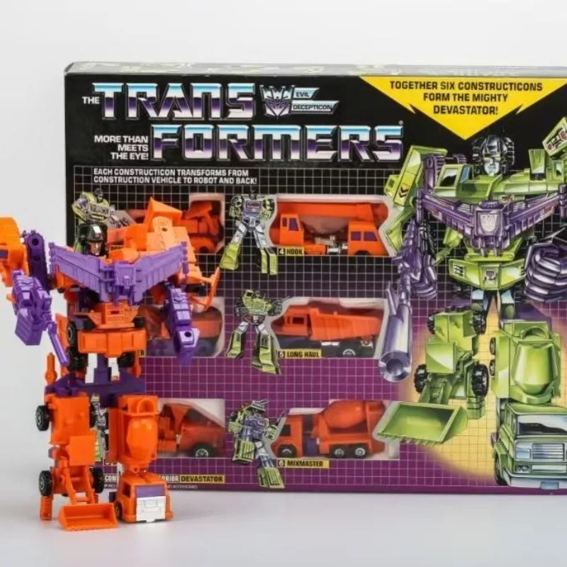 In Stock Transformers Toys US Version G1 84-86 KO Devastator Orange Color Model Robot Collection Action Figure Toy Gift Hobby - view 4