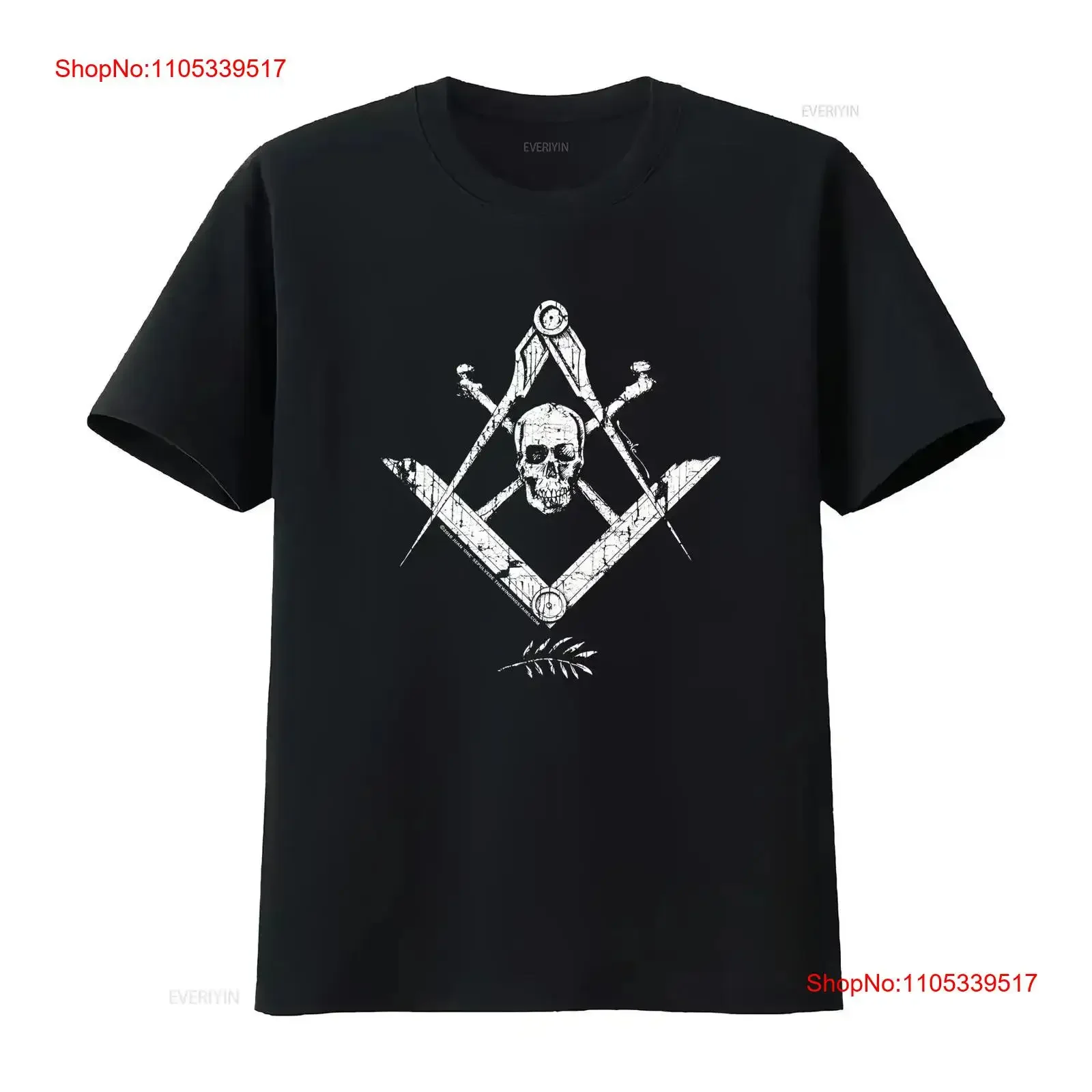 NEW LIMITED Mens Memento Mori Freemason Skull and Bones Masonic T Shirt vintage Washed Casual Stylish Top For Everyday Wear