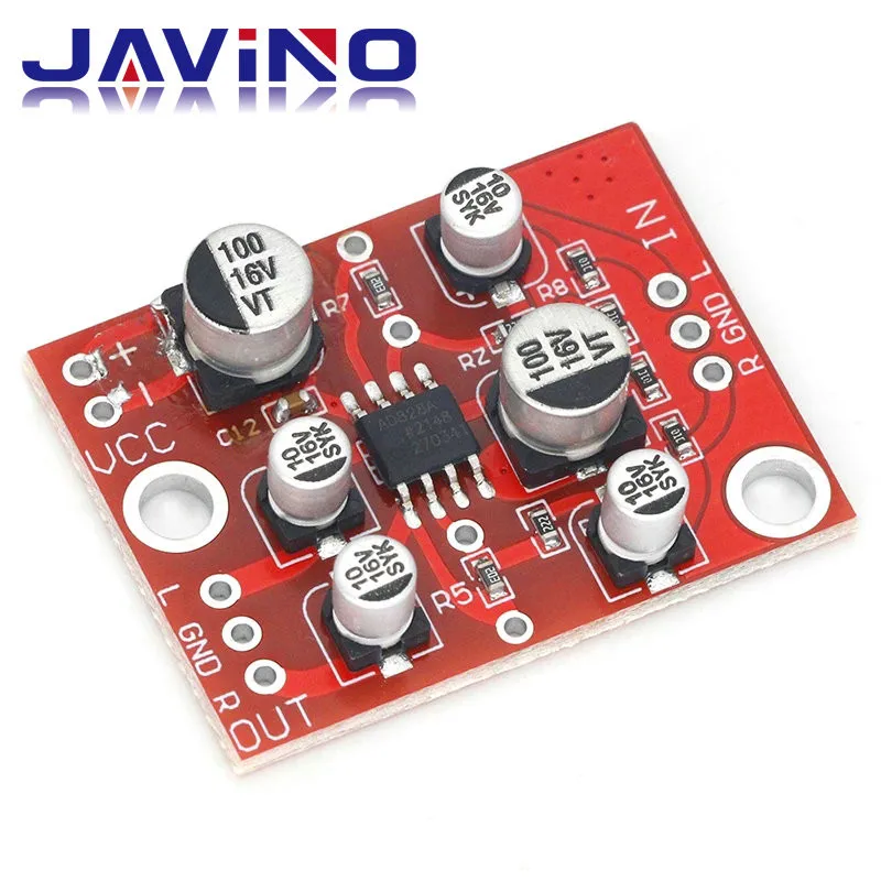 DC 5V-15V 12V AD828 Stereo Preamp Power Amplifier Board Preamplifier Module