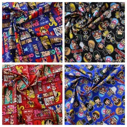 Japanese Anime ONE PIECE The King of Navigation 100 Cotton Fabric Sewing Material for DIY Patchwork Textile Tissu Home Clothing