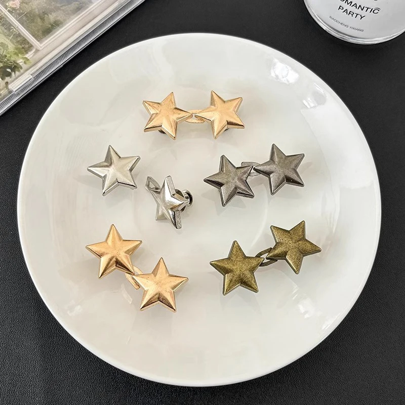 1 par de botones vaqueros, Clips ajustables para pantalones, faldas, tensor de cintura, hebilla, botón a presión, ajustador, Pin para pantalones, botón retráctil