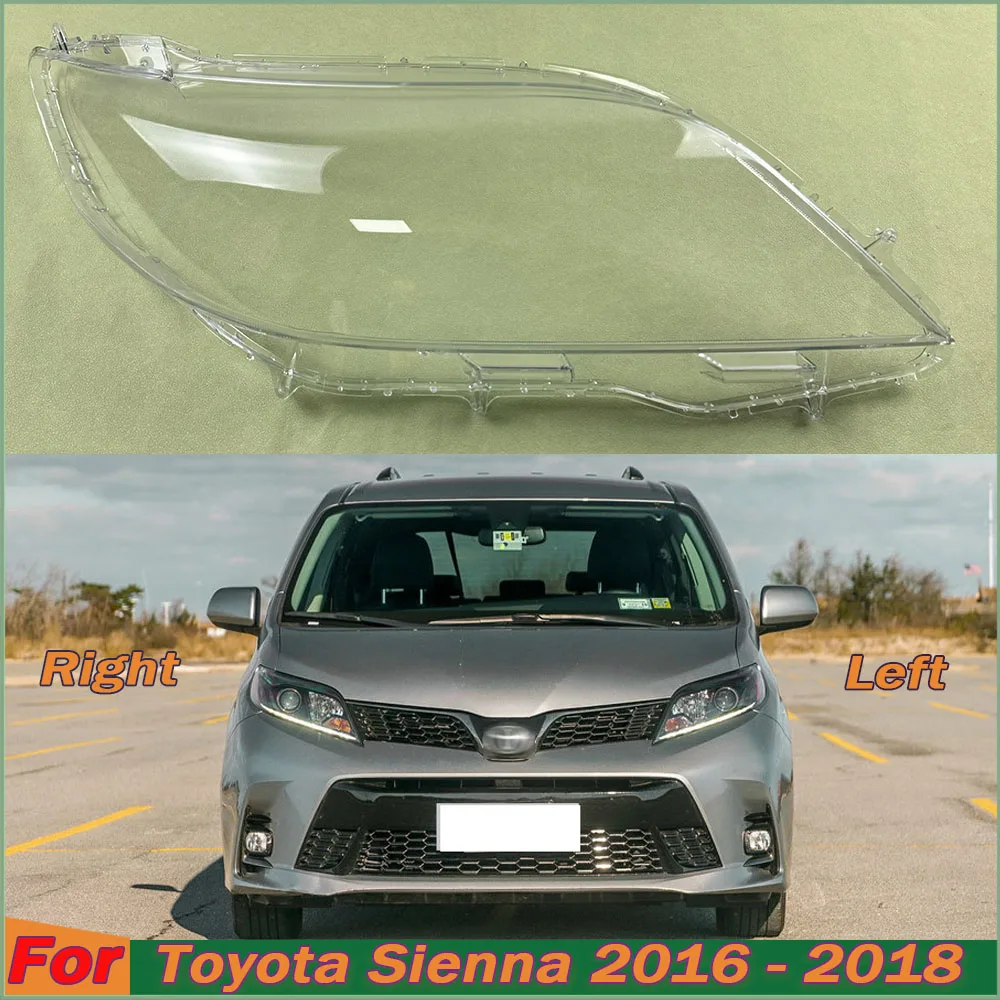 

For Toyota Sienna 2016 2017 2018 High Car Head Light Lamp Caps Headlamp Shell Transparent Lampshade Lampcover Headlight Cover