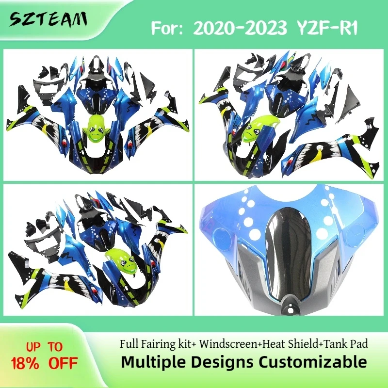

Новые обтекатели для YAMAHA YZF R1 2020 2021 2022 2023, высококачественный комплект обтекателей из АБС-пластика для мотоцикла YZF-R1 21-23