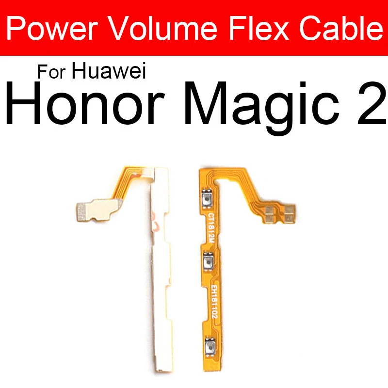 Volume Power Button Flex Cable For Huawei Honor Play 3 3e 4T Pro Note 8 10 Magic 2 Side Keys Butoons Flex Ribbon Replacement 