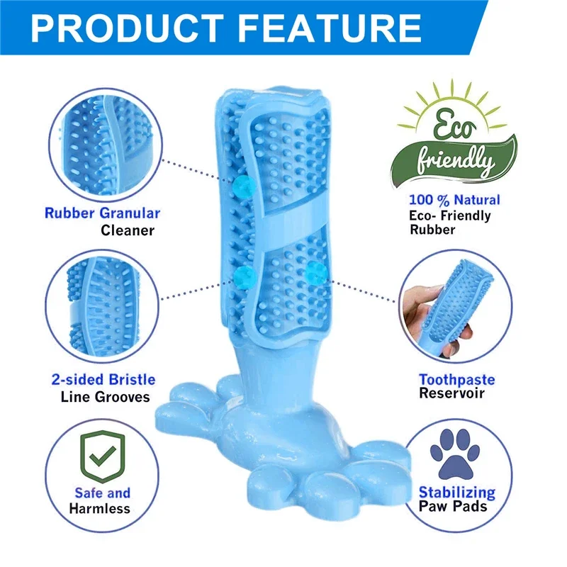 Dog Teeth Grinding Toy Dog Chew Toys Puppy High Tensile Silicone Pet Molar Bromopnea Teeth Cleaning Tool Interactive Toothbrush