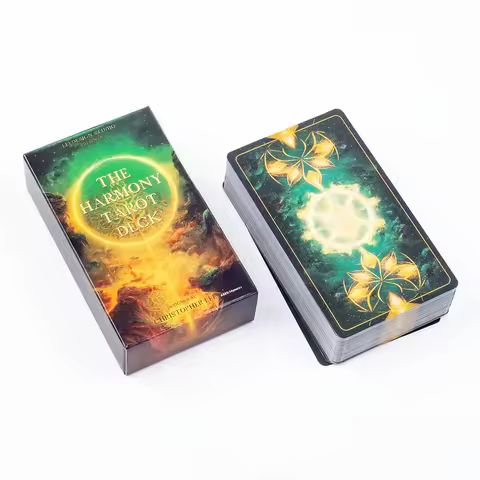 The Harmony Tarot Deck 78 Unique Cards English Visions Divination 10.3*6cm Spiritual Board Game Hot Sale