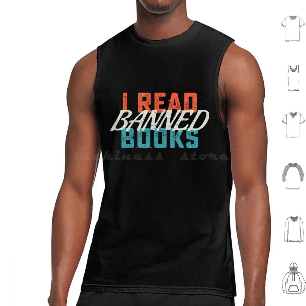 I Read Banned Books Tank Tops Print Cotton Banned Books Banned Books Week Banned Censorship Censored I Read Banned