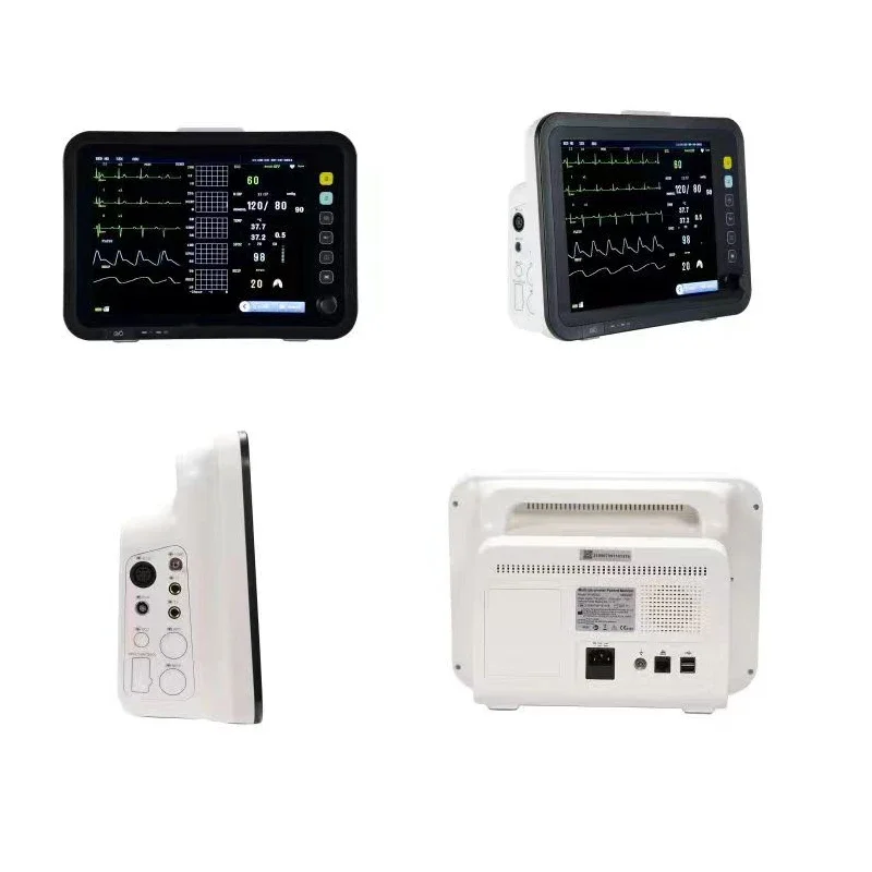 12 inch thin screen human 6-parameter monitor ECG/NIBP/PR/SPO2/RESP/TEMP patient monitor vital signs monitor