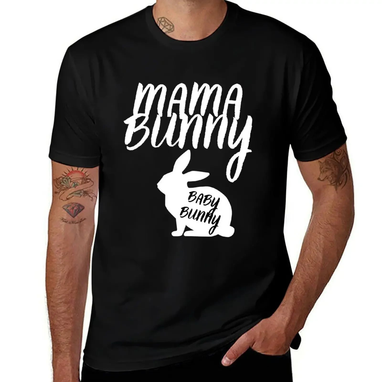 

Mama Bunny, Baby Bunny, Hatching 2021, blue, Pregnancy announcement, maternity T-Shirt street wear mens graphic t-shirts hip hop