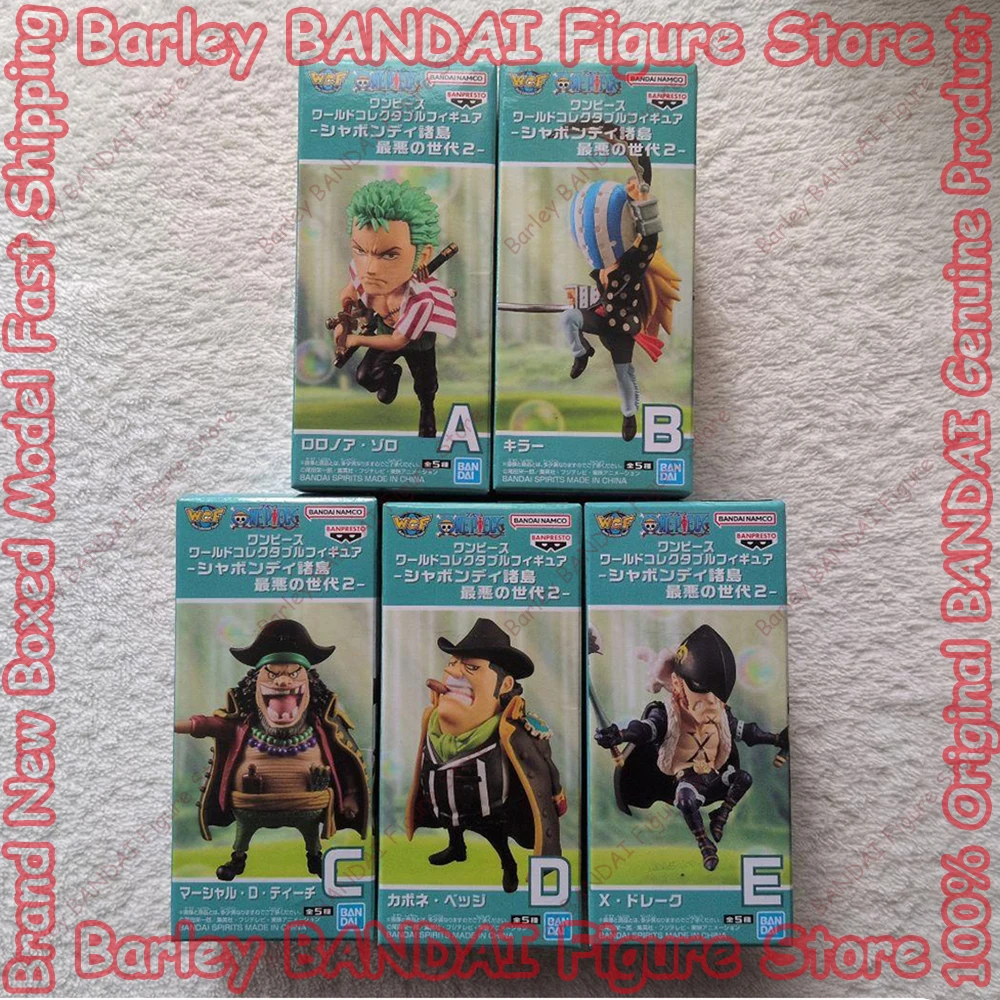 

One Piece WCF Shabondi Islands Worst Generation 2 Zoro Teach killer X Drake Beggi Anime Figure BANPRESTO In Stock Model Toys