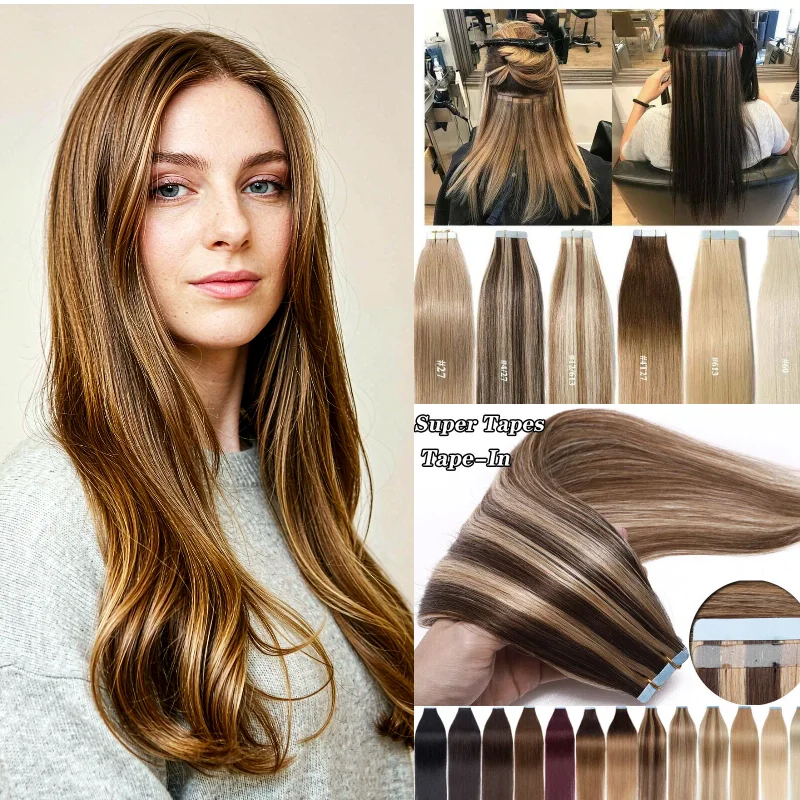 100-human-hair-tape-in-extensions-20pcs-22inch-8-p8-613-50g-for-wedding-elegance-fullness-wholesale