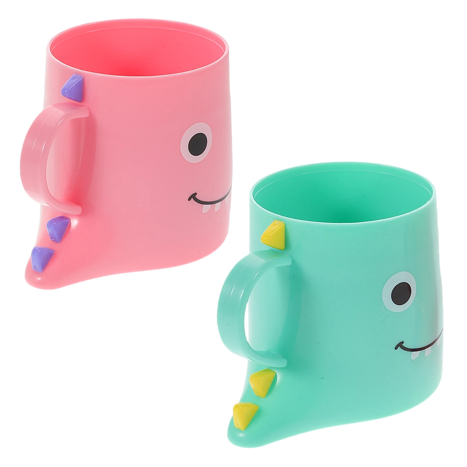 

2 Pcs Cartoon Mouthwash Cup Bath Bathroom Toothbrush Organizer Tumbler Bu Pp Glasses