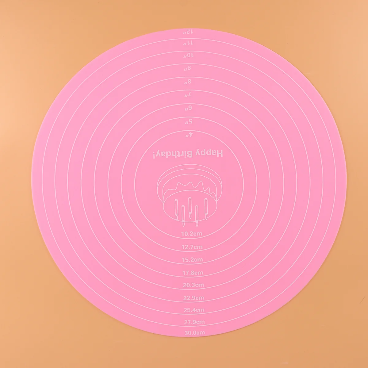 

1pc 12 Inch Round Silicone Cake Board Mat Non-Slip Baking Surface For Cake Decorating Cupcake Display Base Wedding Dessert Table