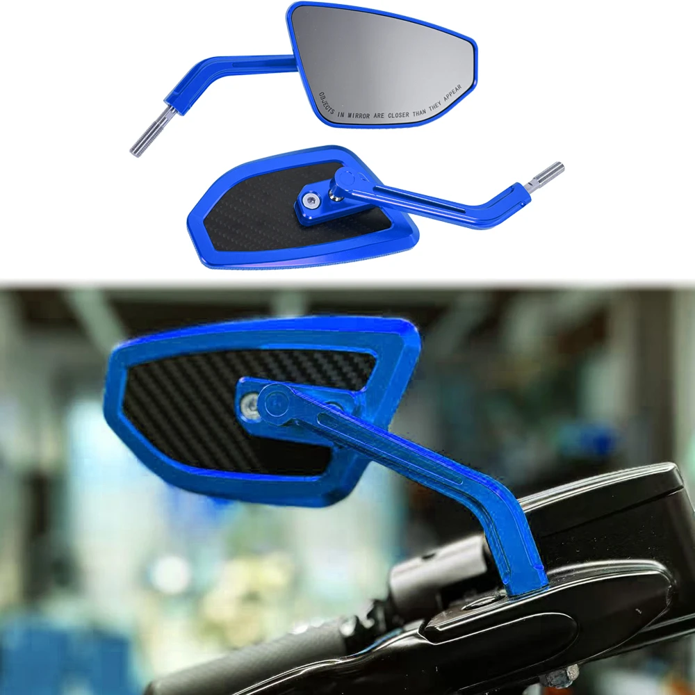 Performance Style Mirrors Rear View Mirrors CNC With Carbon Fiber Slim Look Universal For Harley Touring Softail Dyna