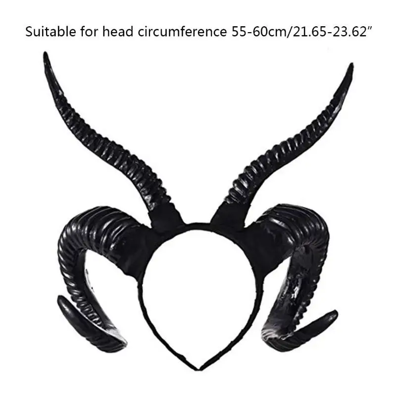 652F Künstliches Schafhorn-Haarband, Ochsenhorn-Kopfbedeckung, Halloween-Karneval-Party-Zubehör
