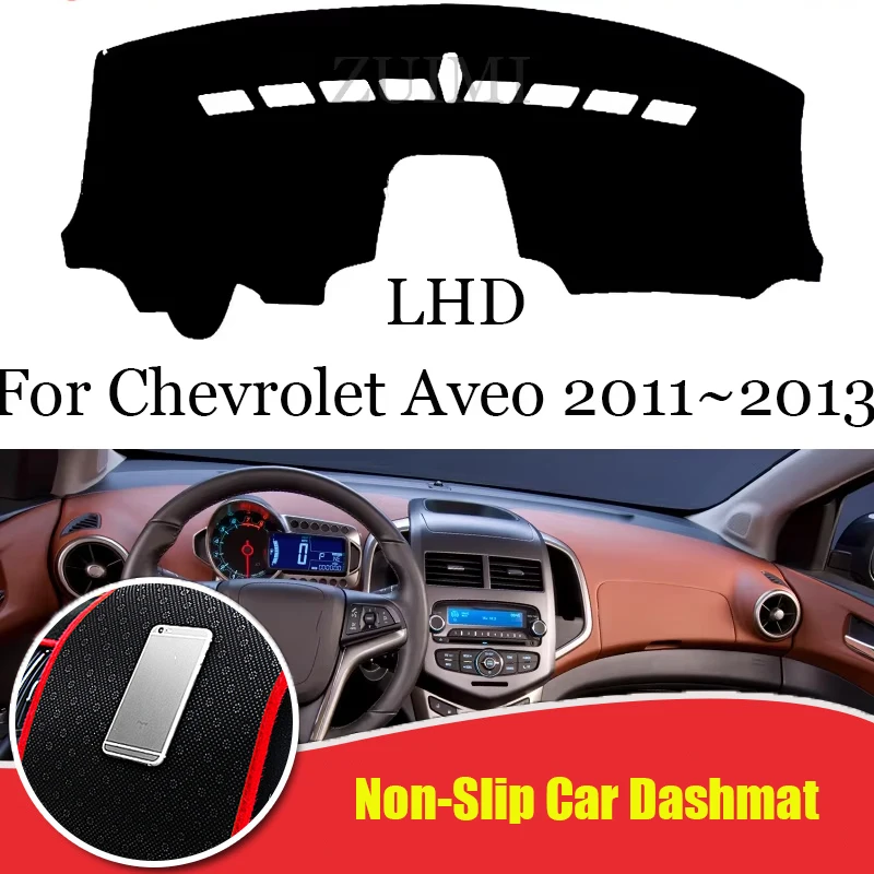 

ZUIMI Dashboard Cover Dash Mat Dashmat For Chevrolet Aveo 2011~2013 LHD RHD Dash Board Cover Pad Sun Shade Silicone Anti Slip
