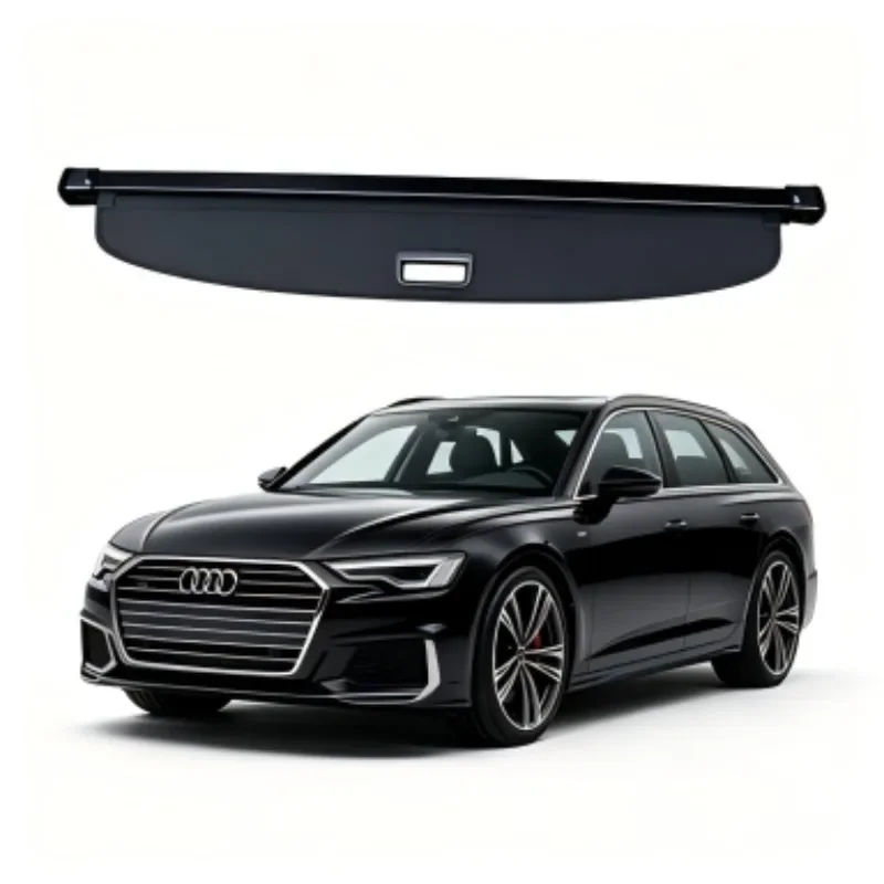 Cargo Cover Trunk Privacy Shade Rear Security Partition Anti-Theft Shield Organizer for Audi A6 Avant 2018-2025